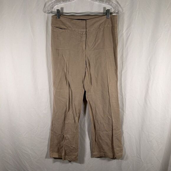 Eileen Fisher Linen Blend Pants Women's 6P Petite Single Pocket Mid Rise Light - Picture 1 of 9